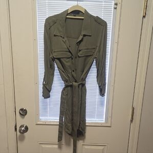 Sanctuary Utility Jacket in Olive with Belt